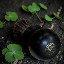 Load image into Gallery viewer, Irish Bog Oak Celtic Knot Shave Brush