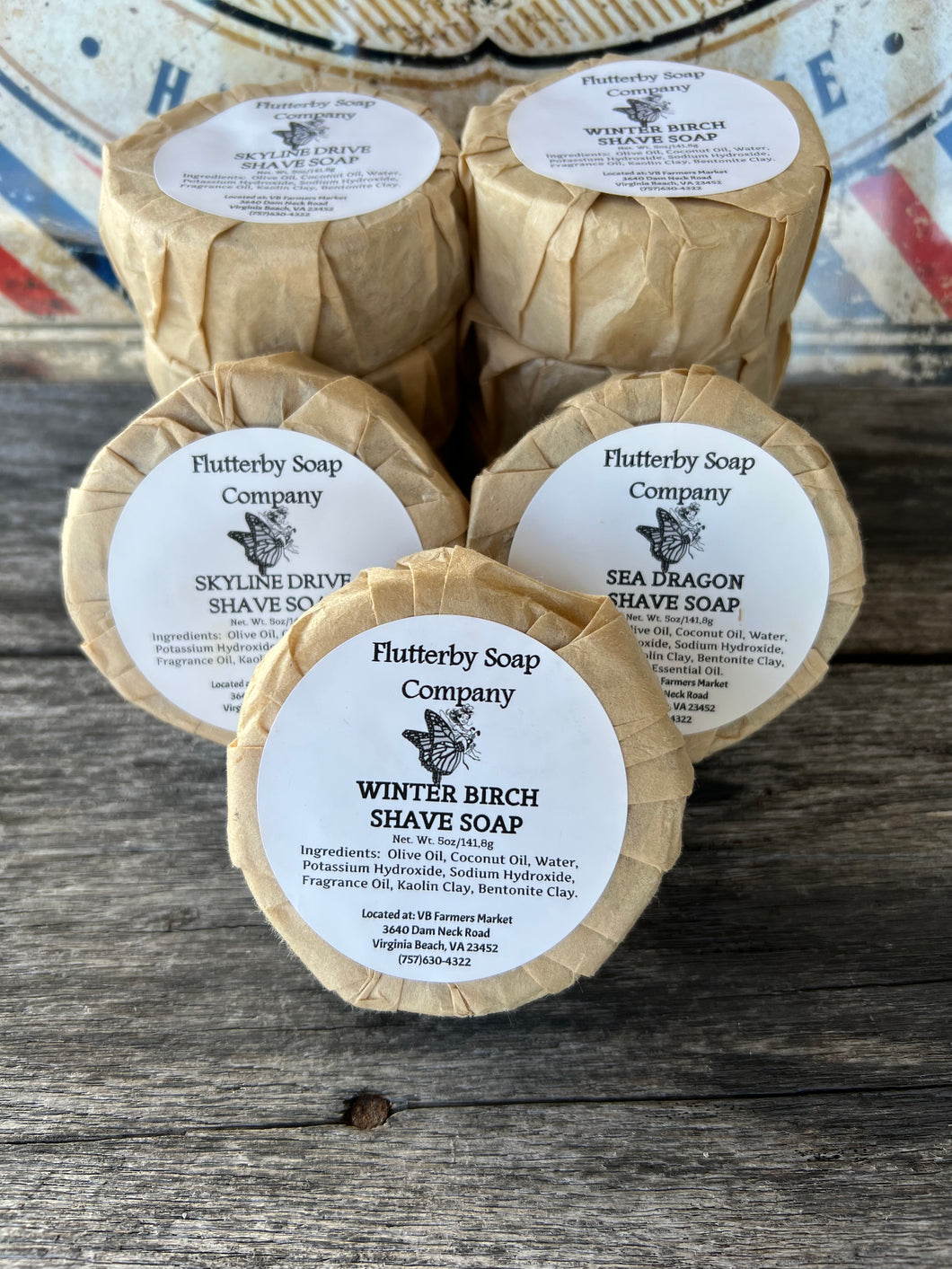 Flutterby Soap Company Shave Soap