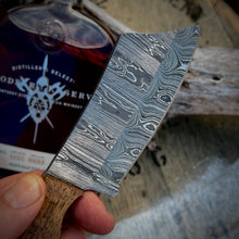 Load image into Gallery viewer, Woodford Reserve Barrelhead Damascus Steel Mini Cleaver

