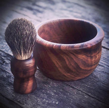 Load image into Gallery viewer, Claro Walnut Shave Bowl and Brush Set
